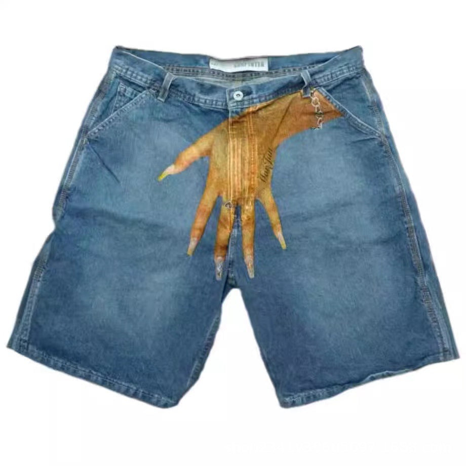 Mens denim shorts
