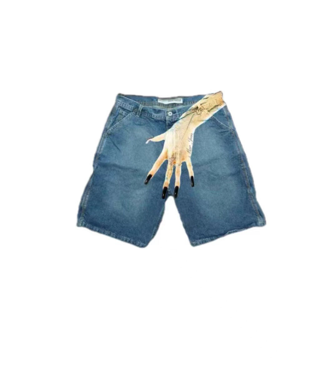 Mens denim shorts