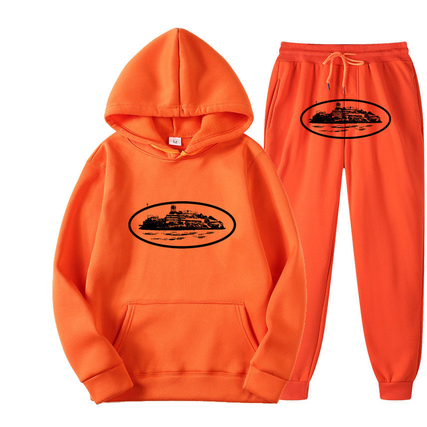 Loose hoodie set for trendy street wear