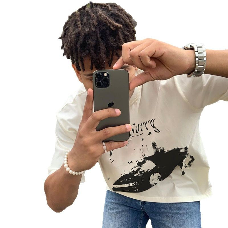 Mens Geometric Print Cotton T-Shirt