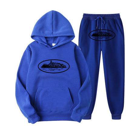 Loose hoodie set for trendy street wear
