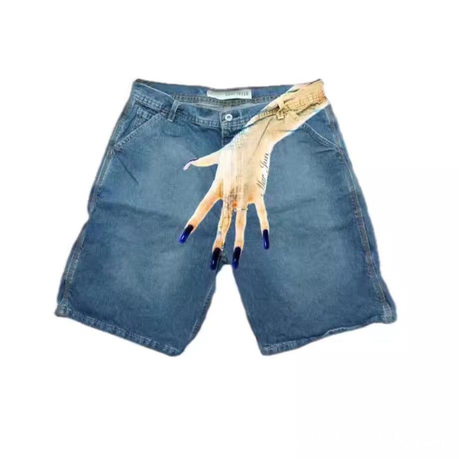 Mens denim shorts