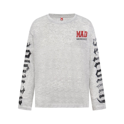 Hand-Painted Graffiti Long Sleeve T-Shirt