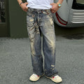 Straight cotton jeans