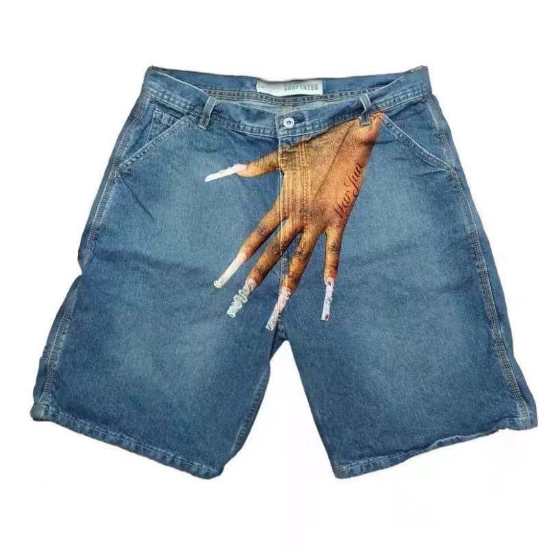 Mens denim shorts