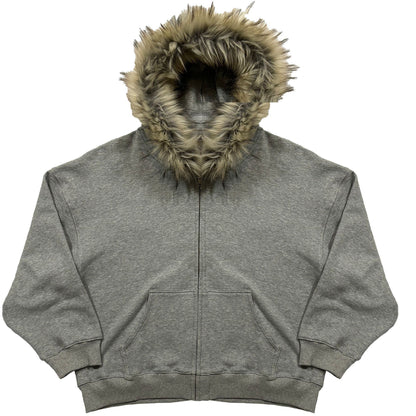Fluffy Printed Pullover Hoodie
