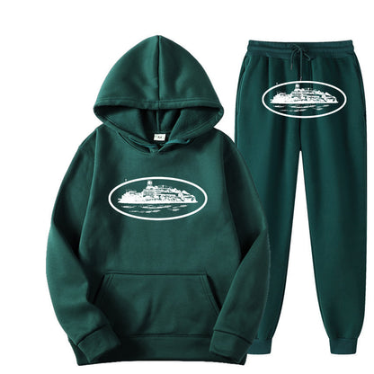 Loose hoodie set for trendy street wear